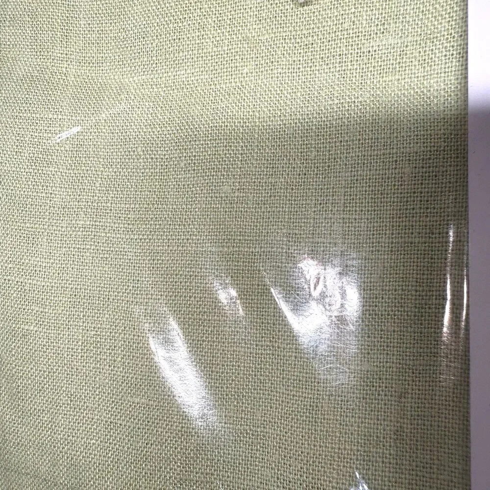 Sferra Festival Rectangle Tablecloth 66x140 Kiwi Linen Hemstitch